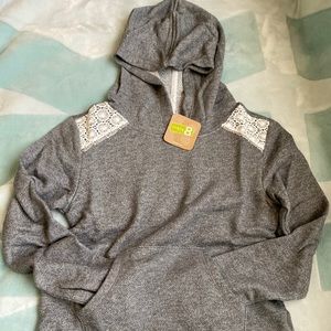 Crazy 8 Girls Grey hoodie pullover Sz (7/8)